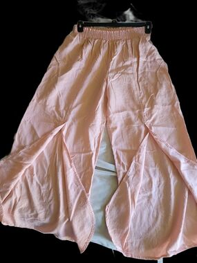 Land N Sea Coral Split-Leg Wide Pants Palazoo